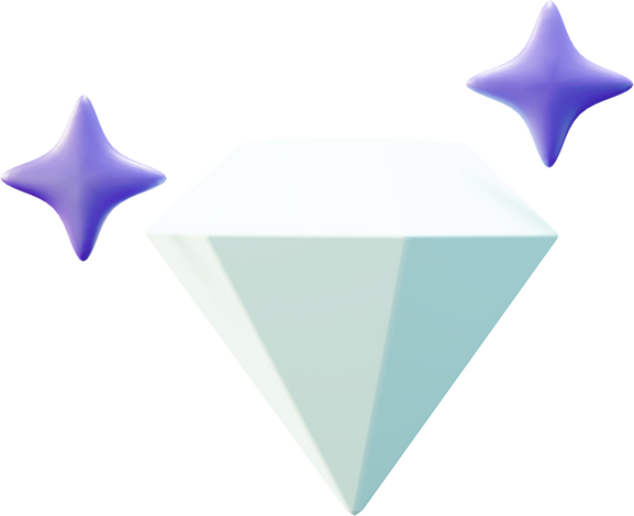 shiny diamond 3d illustration render